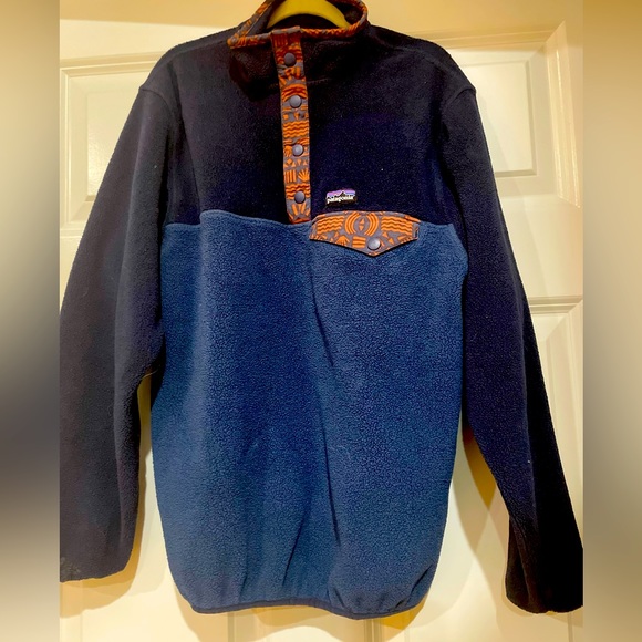 Patagonia Sweaters Patagonia Mens Navy Tribal Aztec Snap T